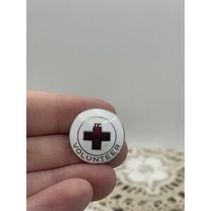 Red Cross Volunteer Vintage Lapel Hat Pin